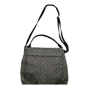 Thirty One Tweed Crossbody Gray Polka Dot Purse